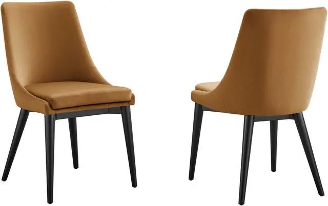 Main image of Viscount Accent Performance Velvet Dining Chairs - Set of 2