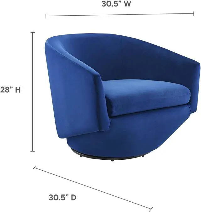Alt view image 6 of 13 - Series Performance Velvet Fabric Swivel Chair