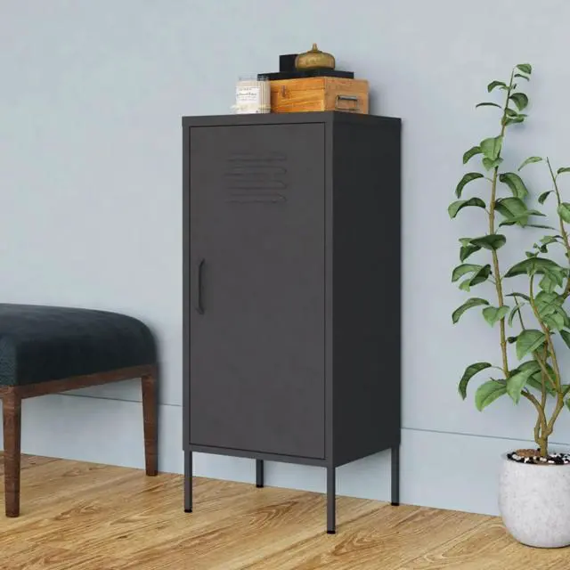 Alt view image 2 of 13 - vidaXL Storage Cabinet Anthracite 16.7"x13.8"x40" Steel