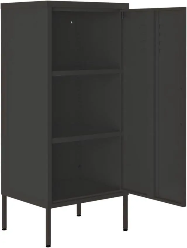 Alt view image 6 of 13 - vidaXL Storage Cabinet Anthracite 16.7"x13.8"x40" Steel