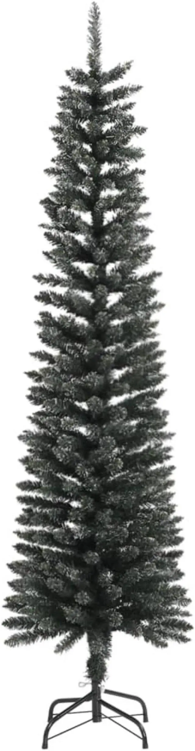 Alt view image 6 of 13 - vidaXL Artificial Slim Christmas Tree with Stand Green 6 ft PVC