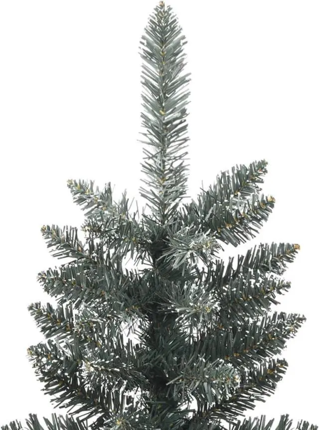 Alt view image 7 of 13 - vidaXL Artificial Slim Christmas Tree with Stand Green 6 ft PVC