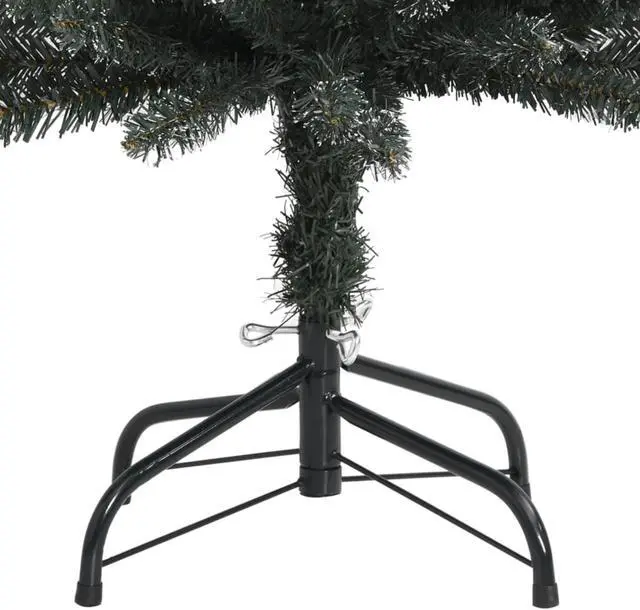 Alt view image 8 of 13 - vidaXL Artificial Slim Christmas Tree with Stand Green 6 ft PVC