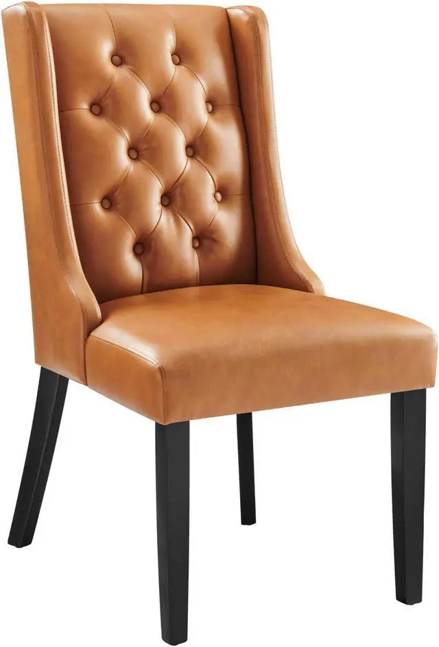 Main image of Baronet Button Tufted Vegan Leather Dining Chair