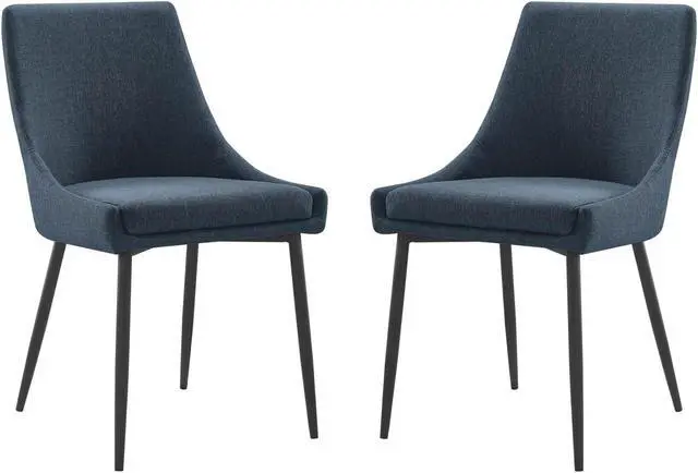 Main image of Viscount Upholstered Fabric Dining Chairs - Set of 2