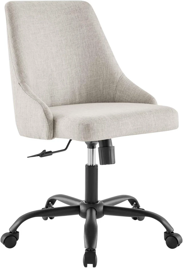 Main image of Designate Swivel Upholstered Office Chair Black Beige
