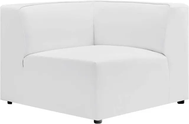 Main image of Mingle Vegan Leather Corner Chair White