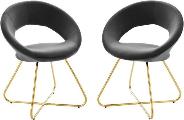 Main image of Nouvelle Performance Velvet Dining Chair Set of 2