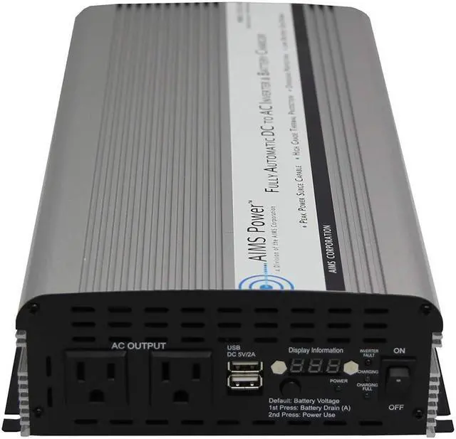 Alt view image 8 of 11 - AIMS Power (PWRIC1500W) 1500W Inverter with 10 Amp Charger