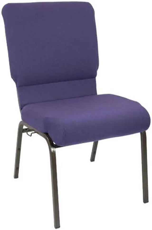 Alt view image 6 of 14 - Advantage Eggplant Church Chair 18.5 in. Wide