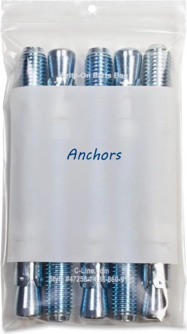Alt view image 13 of 13 - C-Line Write-On Poly Bags 2 mil 5" x 8" Clear 1000/Carton 47258