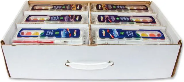 Alt view image 12 of 13 - Prang Semi-Moist Washable Watercolor Paint Set Assorted Colors 8 Colors/Set 36 Sets/Box (DIX80519)