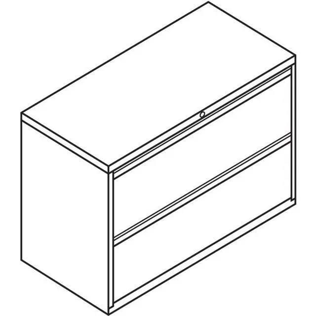 Alt view image 2 of 2 - HON Brigade 800 H892 Lateral File - 42" x 18" x 28.4" - 2 Drawer(s) - Finish: Charcoal