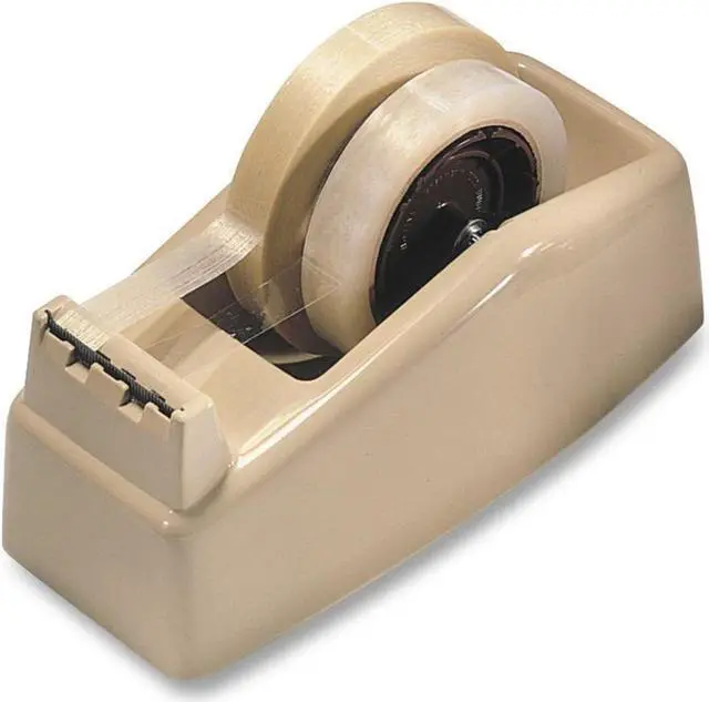 Alt view image 12 of 17 - Scotch Two-Roll Desktop Tape Dispenser 3" Core High-Impact Plastic Beige C22
