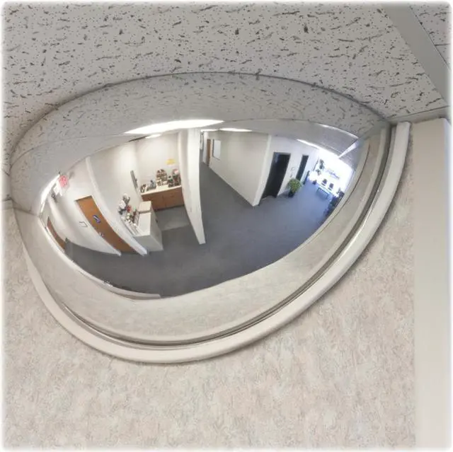 Alt view image 13 of 14 - See All Half-Dome Convex Security Mirror 18" dia. PV18180