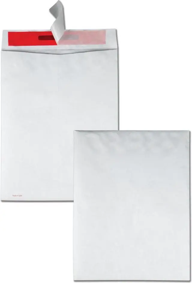 Alt view image 12 of 13 - Quality Park Advantage Flap Stik Tyvek Mailer 10 x 13 White 100/Box R2420