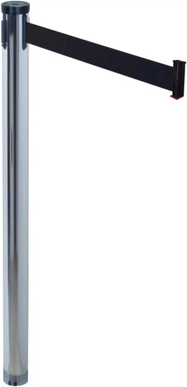 Alt view image 13 of 13 - Tatco 11500 Adjusta-Tape Crowd Control Stanchion Posts  Nylon  40   High  Black  Two per Box