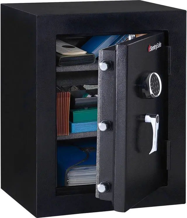 Alt view image 9 of 10 - SENTRY SAFE EF3428E Executive Fire Safe,3.4 cu ft,Black