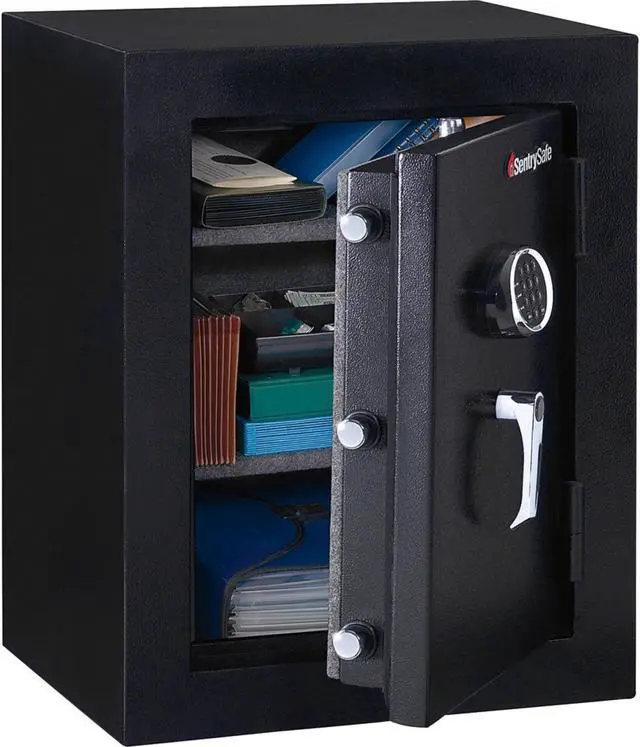 Alt view image 10 of 10 - SENTRY SAFE EF3428E Executive Fire Safe,3.4 cu ft,Black