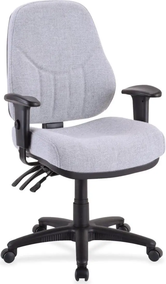 Alt view image 6 of 7 - Lorell Multi-Task Chair High-Back 26-7/8"x26"x39"to42-1/2" Gray 81100
