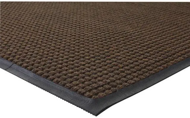 Alt view image 13 of 14 - Genuine Joe Indoor/Outdoor Mat Waterguard Rubber Back 3'x5' Brown 58842