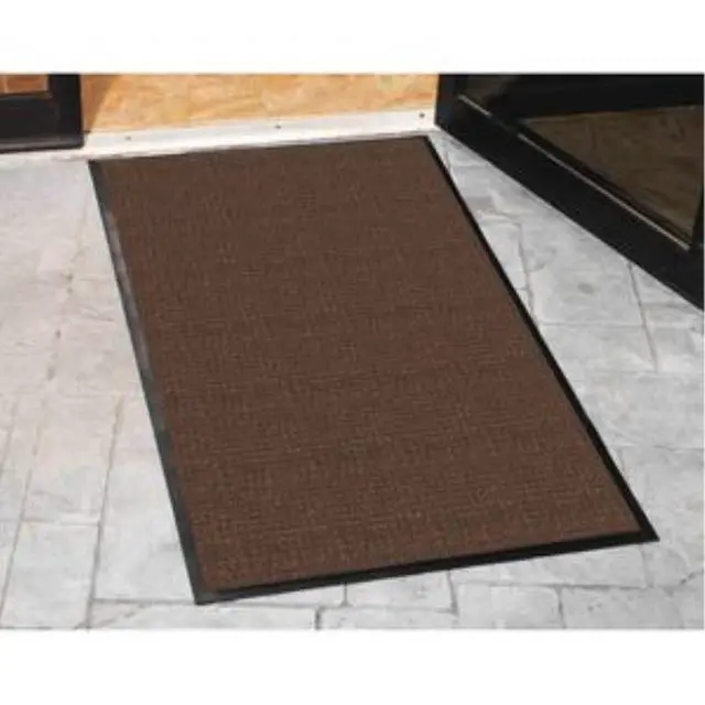 Alt view image 14 of 14 - Genuine Joe Indoor/Outdoor Mat Waterguard Rubber Back 3'x5' Brown 58842