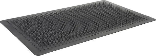 Alt view image 14 of 14 - Genuine Joe Anti Fatigue Mat Rubber Beveled Edge 3'x5' Black 70373