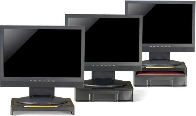 Alt view image 20 of 20 - Officemate Monitor Stand with Drawer 13 1/8 x 9 7/8 x 5 Black 22502