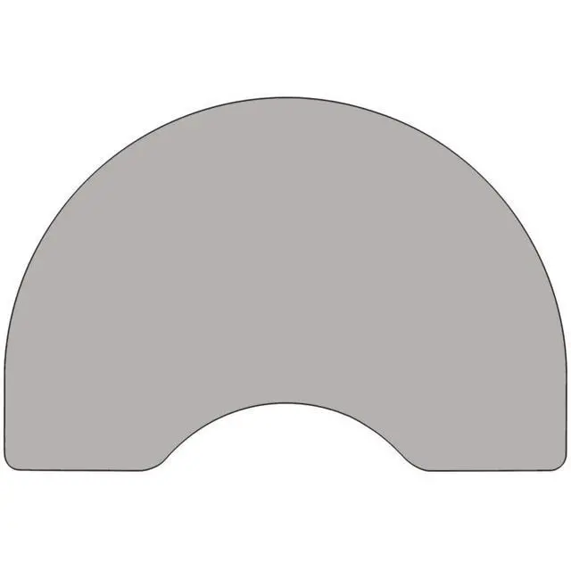 Alt view image 7 of 9 - 48''W x 72''L Kidney Grey HP Laminate Activity Table - Height Adjustable Short Legs