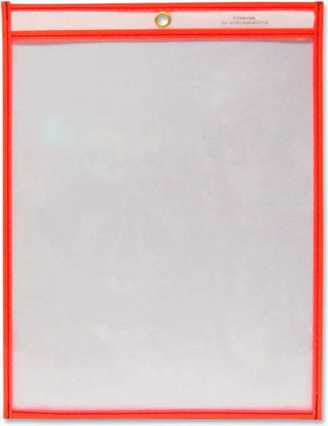 Alt view image 20 of 20 - C-Line Dry Erase Pocket Reusable 9"x12" 30/BX Red 40814