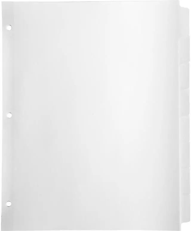 Alt view image 8 of 9 - Business Source Plain Tab Indexes 9/32" Holes 3HP 8Tab 24 Sets/BX WE 36684