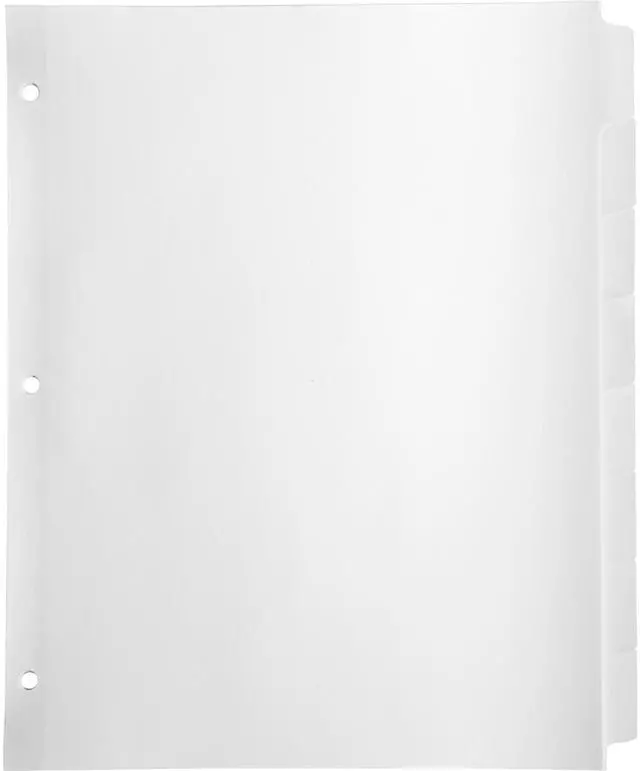 Alt view image 9 of 9 - Business Source Plain Tab Indexes 9/32" Holes 3HP 8Tab 24 Sets/BX WE 36684