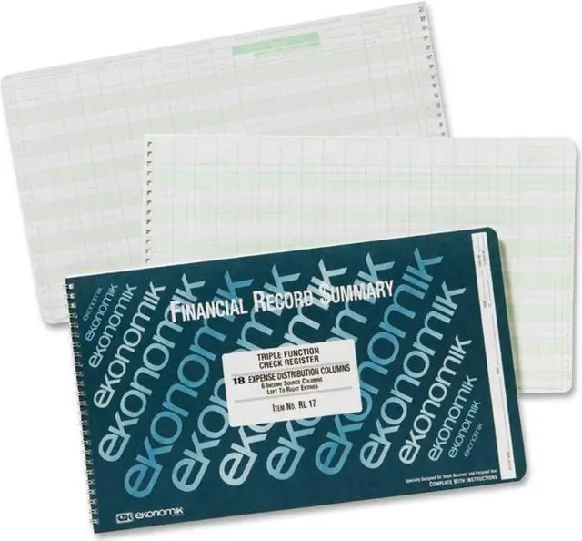 Alt view image 5 of 5 - Ekonomik Wirebound Check Register