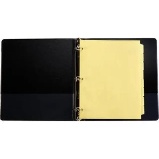 Alt view image 8 of 8 - Business Source Plain Tab Indexes 3HP 8-Tab 11"x8-1/2" 24 Sets/BX Canary 16481