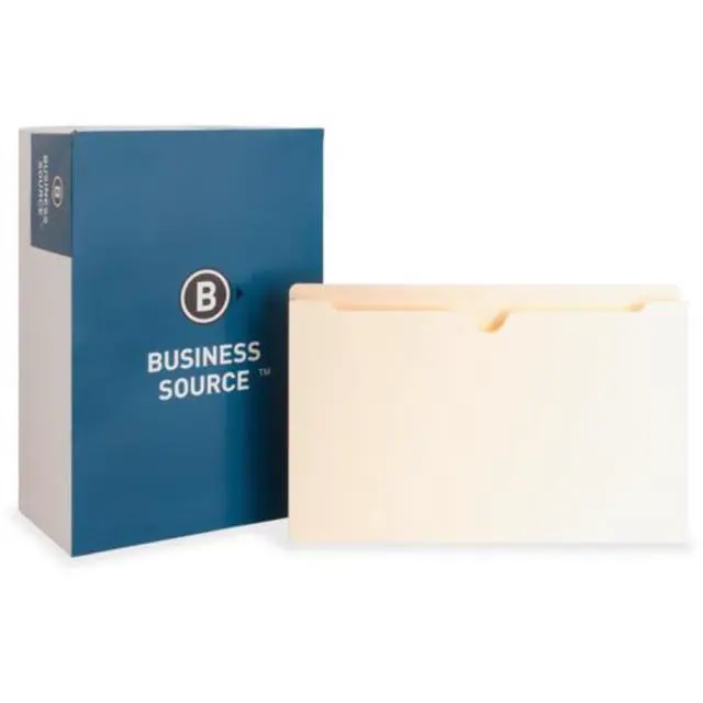 Alt view image 6 of 6 - Business Source File Pockets Straight Tab 1-1/2" Exp. 300 Cap. Lgl 50/BX MLA 65802