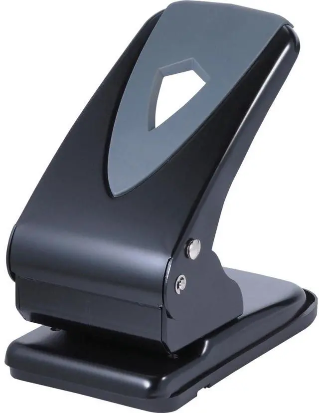 Alt view image 7 of 7 - Business Source 2-Hole Punch Metal Drill 1/4" 60 Sht Cap Silver/Gray 62896