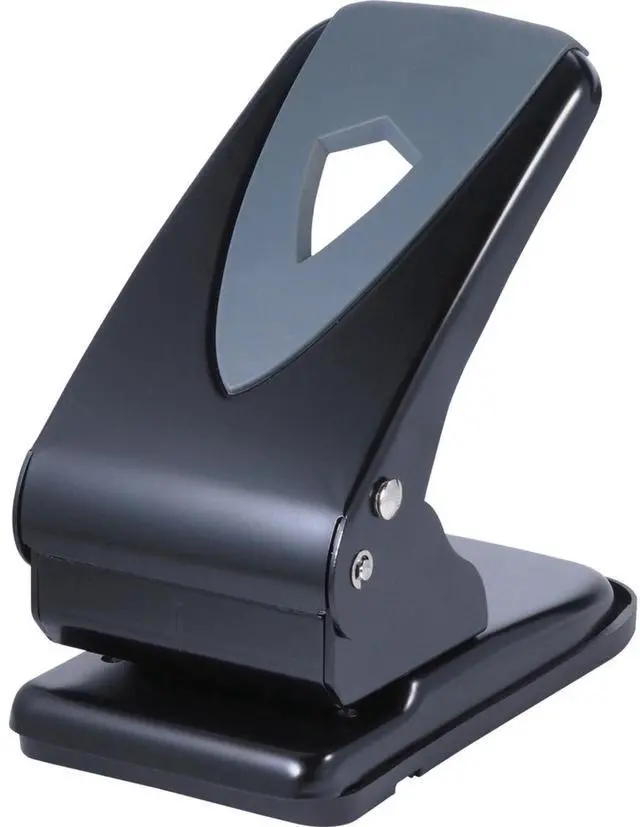 Alt view image 6 of 7 - Business Source 2-Hole Punch Metal Drill 1/4" 60 Sht Cap Silver/Gray 62896