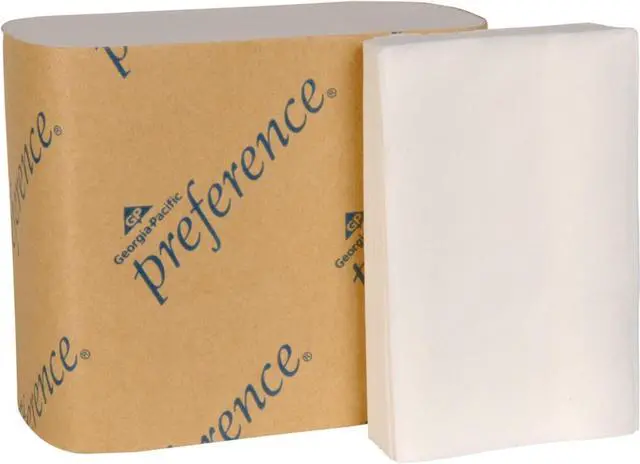 Alt view image 12 of 14 - Georgia Pacific GPC 101-01 Preference Singlefold Interfolded Bathroom Tissue - 60 Packs per Case