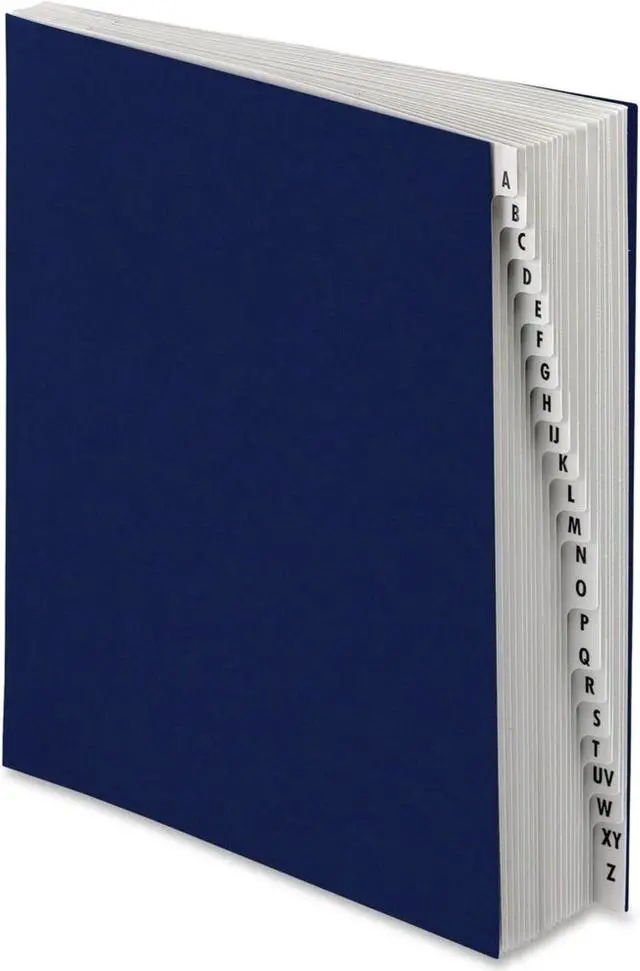 Alt view image 3 of 5 - Pendaflex DDF3-OX Desk File, A-Z Index, Letter Size, Acrylic-Coated Pressboard, Black/Blue
