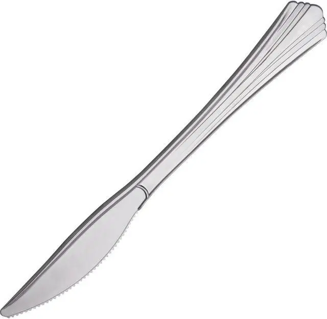 Alt view image 5 of 5 - WNA WNA630155 Heavyweight Plastic Knives, Silver, 7.50" - 600 / Case