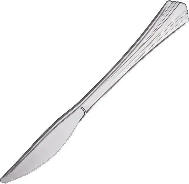 Alt view image 4 of 5 - WNA WNA630155 Heavyweight Plastic Knives, Silver, 7.50" - 600 / Case