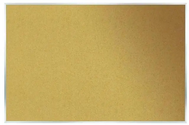 Alt view image 18 of 18 - Ghent AK45 Aluminum-Frame Natural Corkboard - 60.5" x 48.5" - Tan Surface, Satin Aluminum Frame
