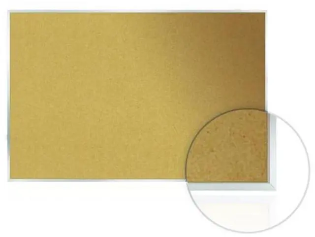 Alt view image 13 of 13 - Ghent AK46 Aluminum-Frame Natural Corkboard - 72.5" x 48.5" - Tan Surface, Satin Aluminum Frame