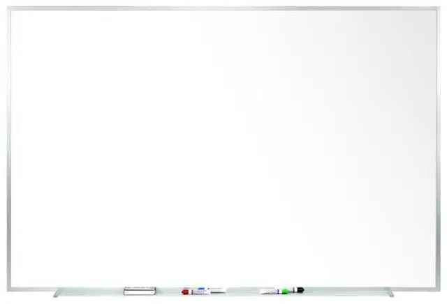 Alt view image 17 of 17 - Ghent M1-48-4 Magnetic Porcelain Whiteboard with Aluminum Frame - 96.5" x 48.5" - White Surface, Satin Aluminum Frame