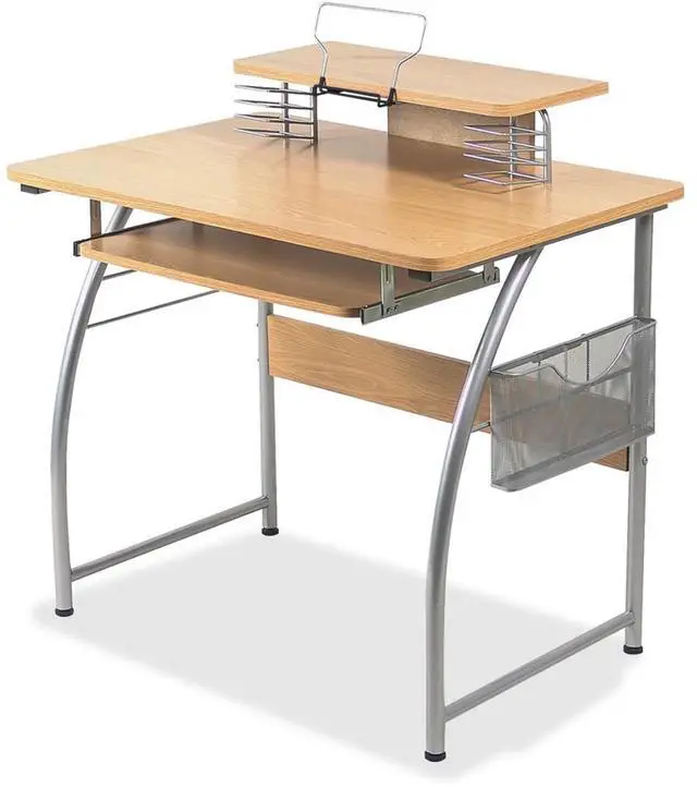 Alt view image 7 of 8 - Lorell Upper Shelf Laminate Computer Desk