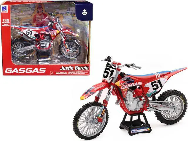 Main image of GasGas MC 450F Motorcycle #51 Justin Barcia "GasGas Factory Racing - Red Bull" 1/12 Diecast Model by New Ray