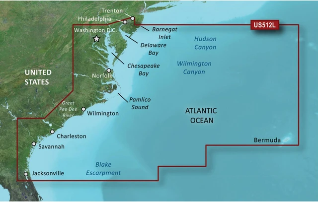 Alt view image 11 of 11 - Garmin 010-C0741-00 Bluechart g2 vision VUS512L, Mid-Atlantic (SD Card)