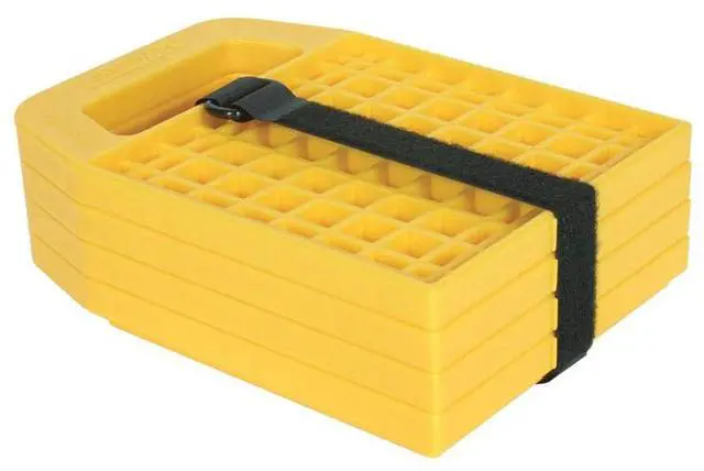 Alt view image 15 of 16 - Camco Interlocking w/Built-in Handle RV Stabilizer Jack Pads, (4-Pack) 44595