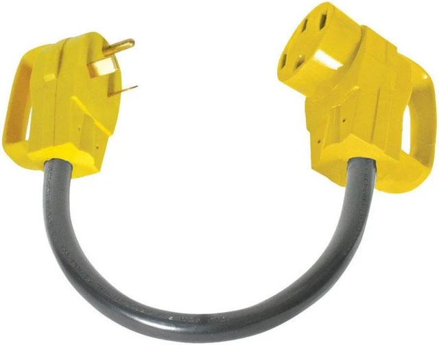 Alt view image 6 of 7 - Camco PowerGrip 30A/50A Dogbone RV Power Cord Adapter 55183