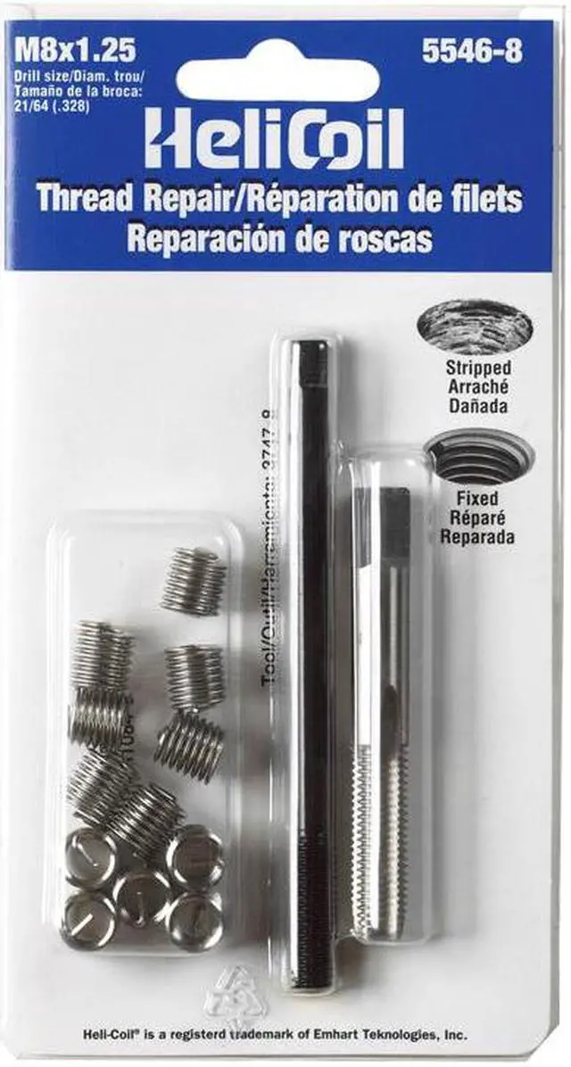 Alt view image 3 of 3 - Helicoil M8x1.25Thread Repair Kit 5546-8 Unit: EACH
